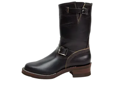 WESCO Narrow WESCO Engineer Boots "Black" Horsehide #700 Vibram Sole 10 Height Strap BTBKH7710LL700 E