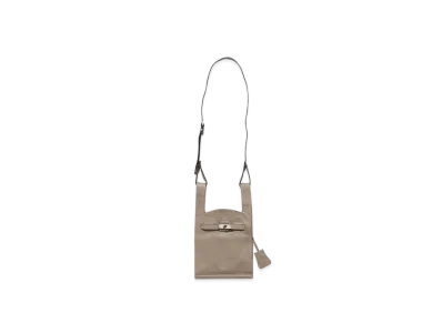 beautiful people Market Shoulder Bag In Shrink Leather "GrayBeige"