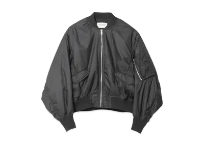 beautiful people Double-End Nylon Ripstop MA-1 Blouson "Charcoal"