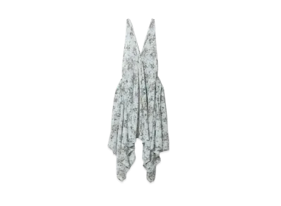 beautiful people Ripstop Flower Print Flight Zip Up Dress "Saxe"