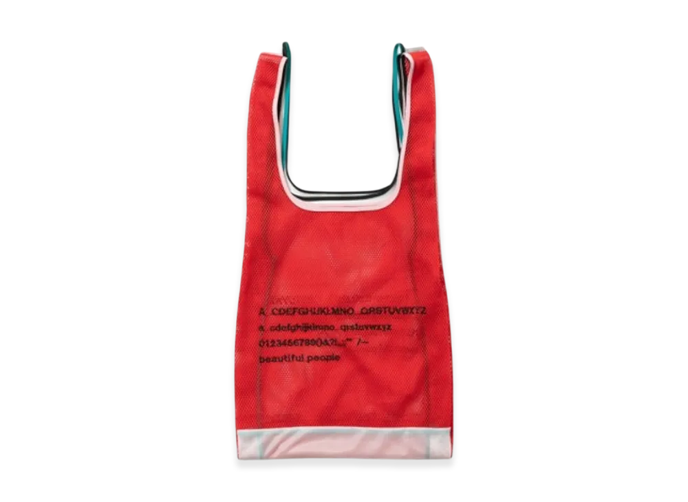 beautiful people Alphabet Embroidery Marche Flip Bag "Red"