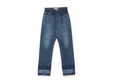 beautiful people Women's Selvedge Denim Bleach Straightpants "Dark Indigo Blue"