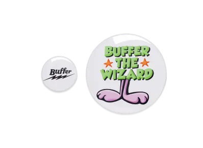 Buffer Badge Set "White"