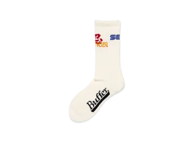 Buffer x Sega Sports Rib Socks Sega Shinobi "White"