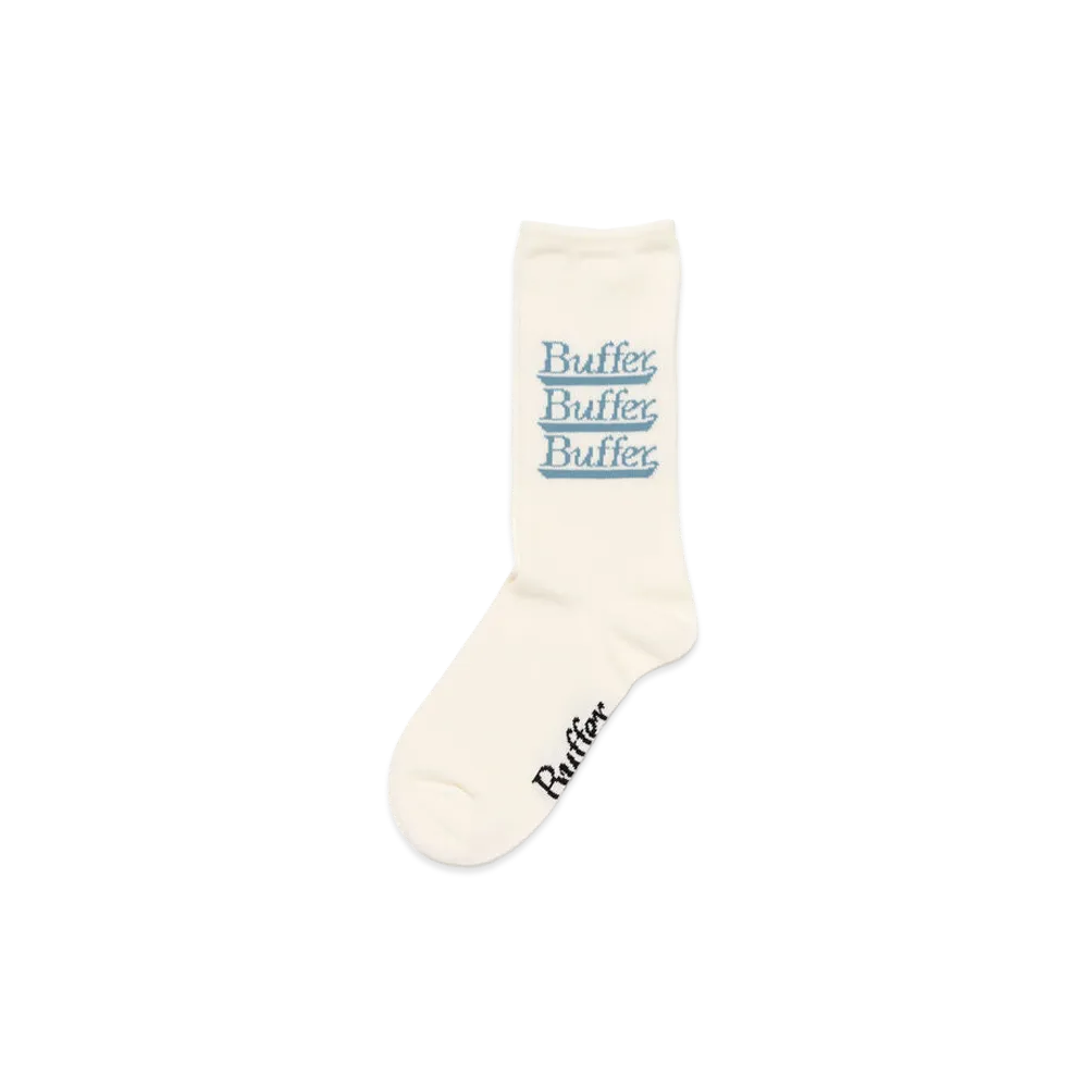 Buffer Jacquard Socks Error Roll "White"