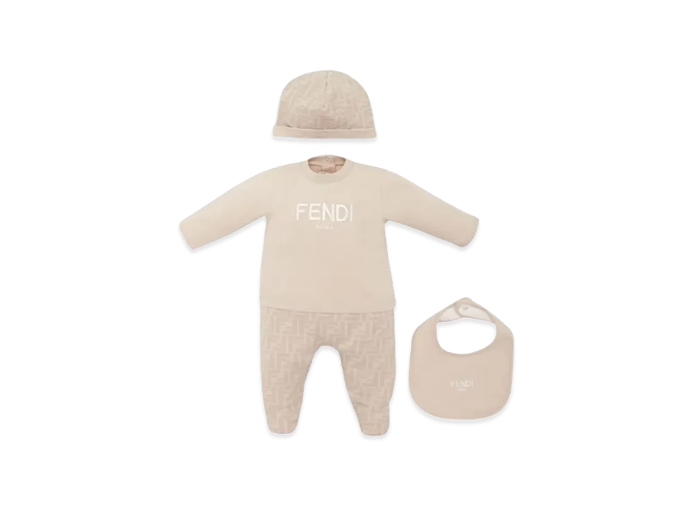 FENDI Kids Kit Tutina FF Faded Sweat "Beige"