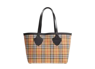 Burberry Canvas Giant Reversible Tote "Plaid"