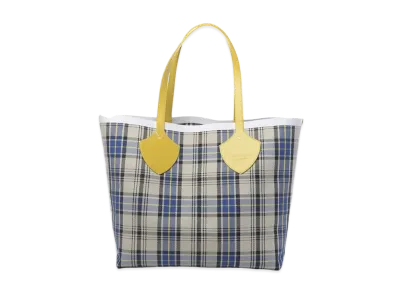 Burberry Canvas Giant Reversible Tote "Gray/Yellow"