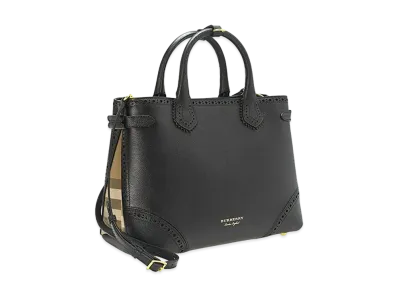 Burberry Banner Leather 2Way Bag "Plaid/Black"