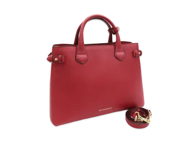 Burberry Banner Leather 2Way Bag "Red"