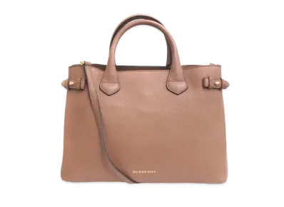 Burberry Banner Leather 2Way Bag "Beige"