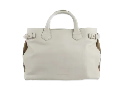 Burberry Banner Leather 2Way Bag "White"
