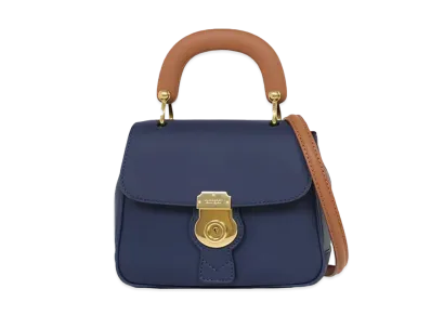 Burberry Dk88 Leather 2Way Bag "Navy"