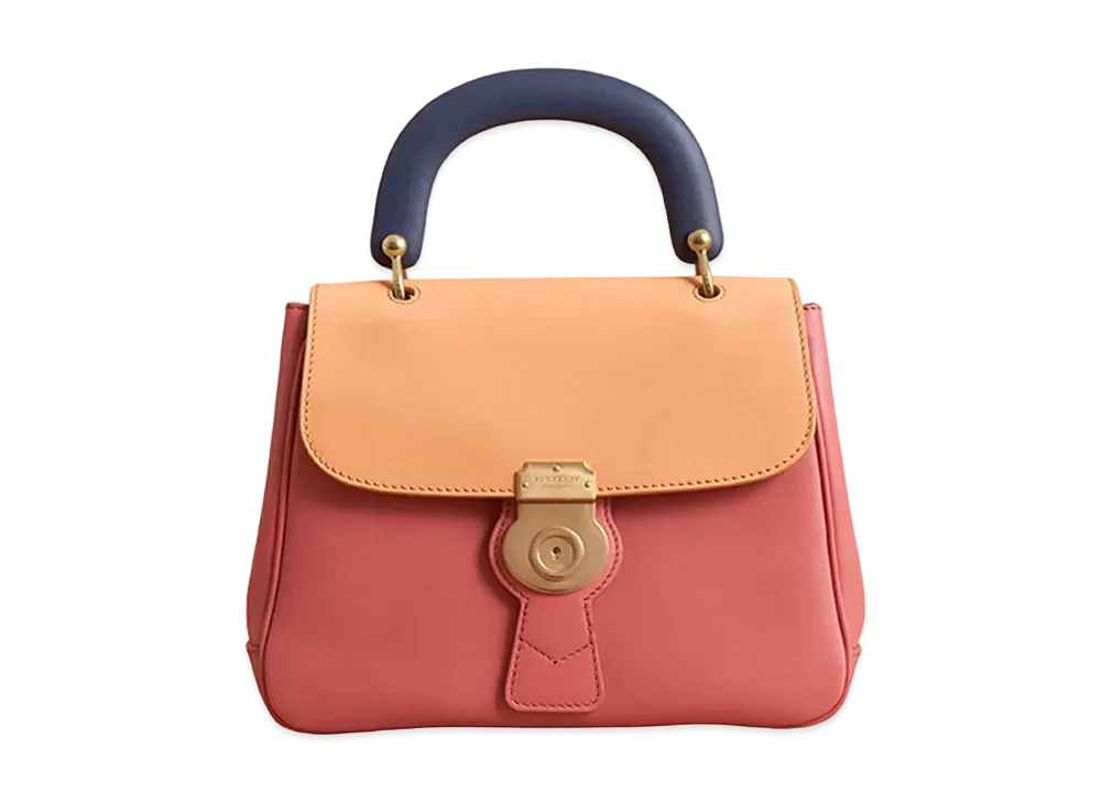 Burberry Dk88 Leather 2Way Bag "Pink/Orange"