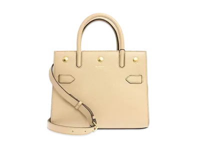 Burberry Title Leather 2Way Bag "Beige"