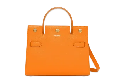 Burberry Title Leather 2Way Bag "Orange"