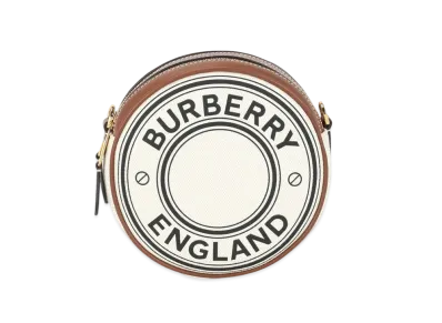 Burberry Louise Canvas Shoulder Bag "Beige/Black"