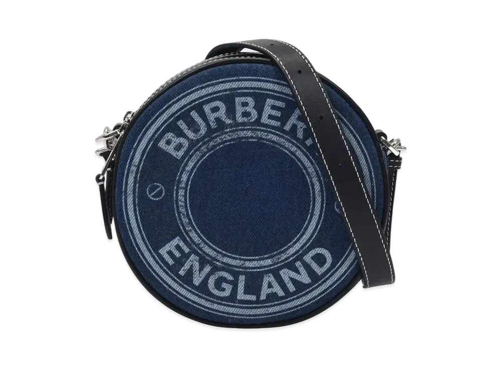 Burberry Louise Canvas Shoulder Bag "Navy"