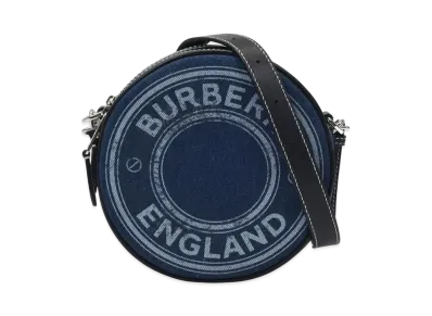 Burberry Louise Canvas Shoulder Bag "Navy"