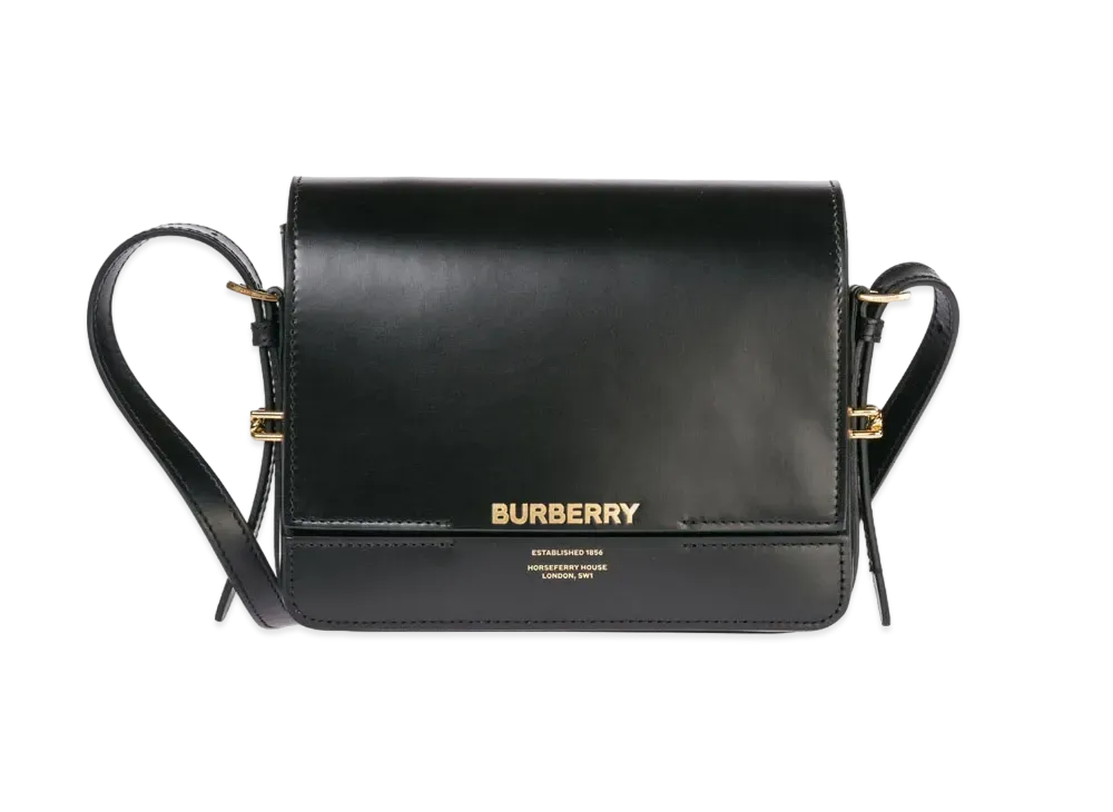 Burberry Grace Leather Small Shoulder Bag "Black"