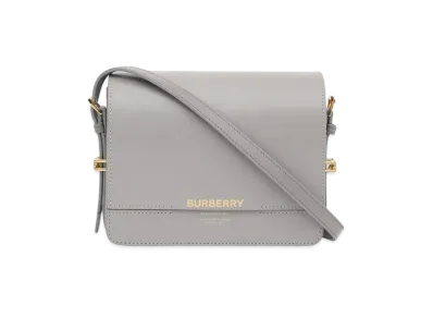 Burberry Grace Leather Small Shoulder Bag "Gray"