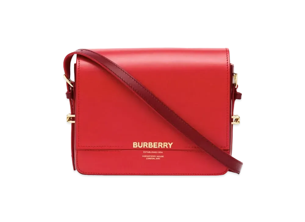 Burberry Grace Leather Small Shoulder Bag "Red"