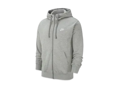 Nike Club French Terry Full Zip Hoodie "Gray"