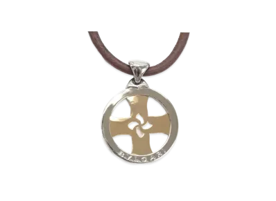 BVLGARI Tondo Cross Necklace "Yellow Gold"
