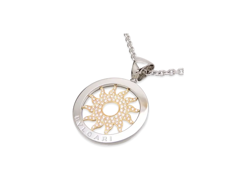 BVLGARI Tondo Sun Diamond Charm "Yellow Gold"