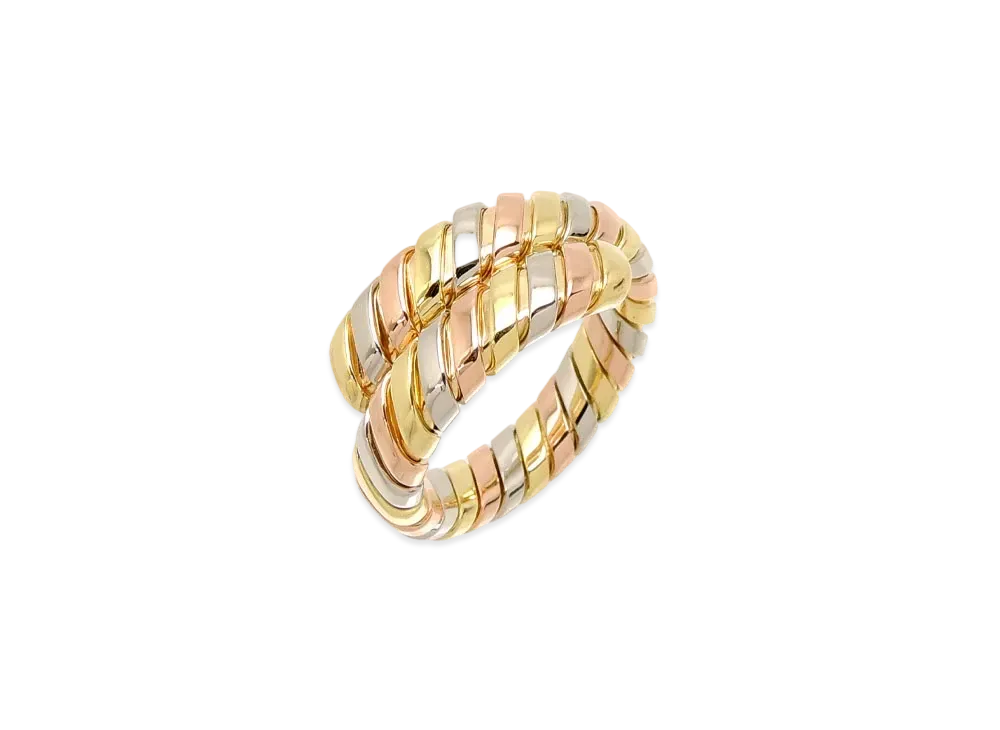 BVLGARI Tubogas Ring "Pink Gold/Yellow Gold/White Gold"