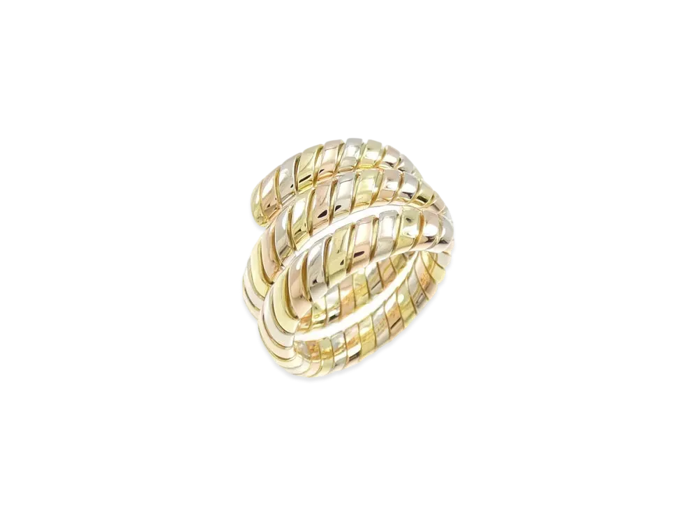 BVLGARI Tubogas Ring "Pink Gold/Yellow Gold/White Gold"