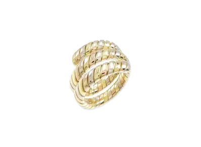 BVLGARI Tubogas Ring "Pink Gold/Yellow Gold/White Gold"