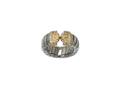 BVLGARI Parentesi Tubogas Diamond Ring "Yellow Gold"