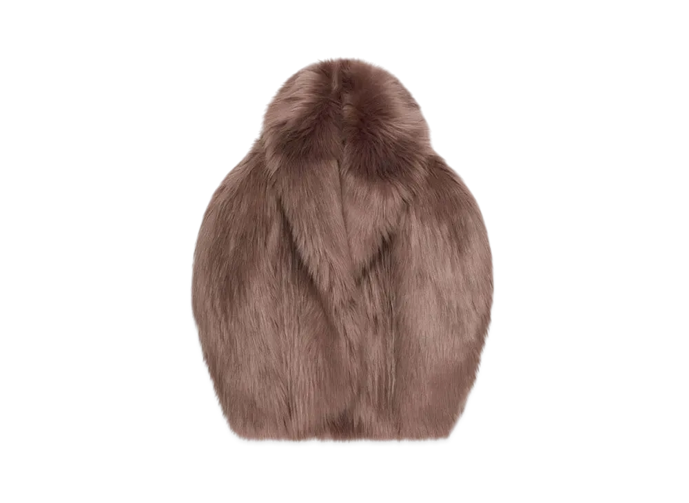 GIVENCHY Oversized Cape In Faux Fur "Medium Brown"