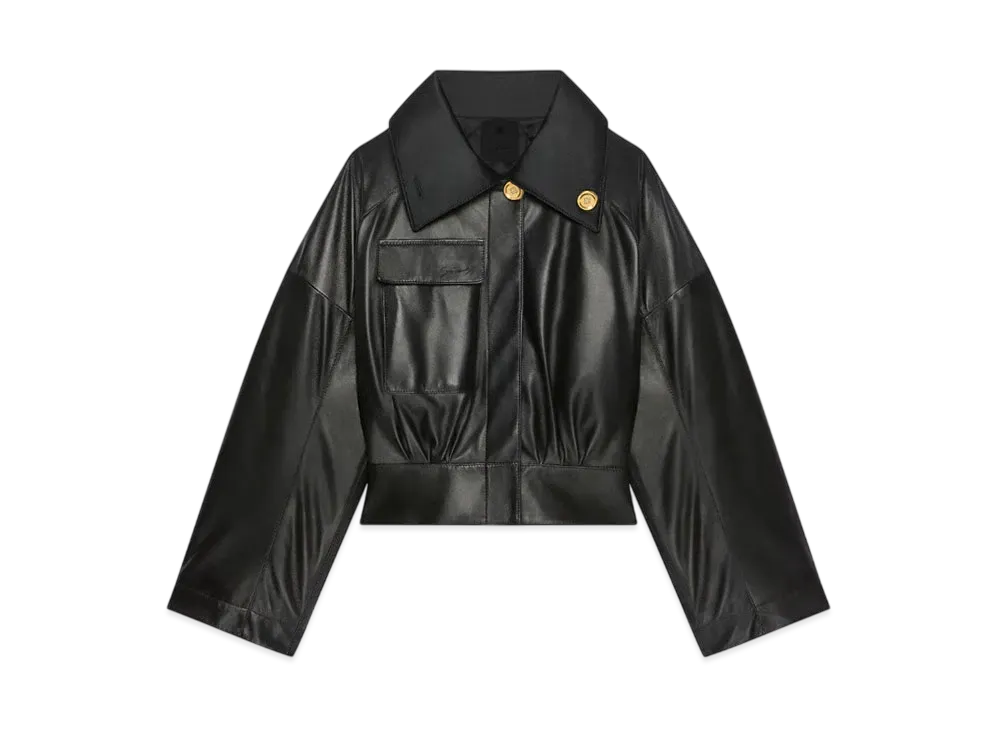 GIVENCHY Jacket In Nappa Leather With Adjustable Collar ""
