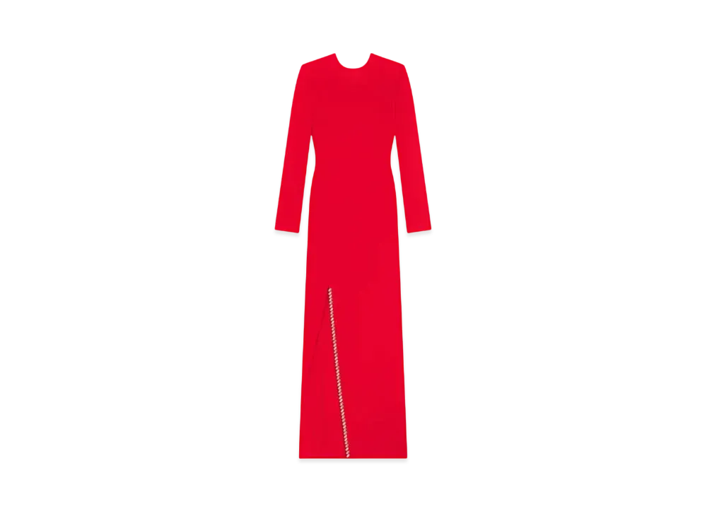 GIVENCHY Evening Dress With Crystals Details "Vermillon/Red"