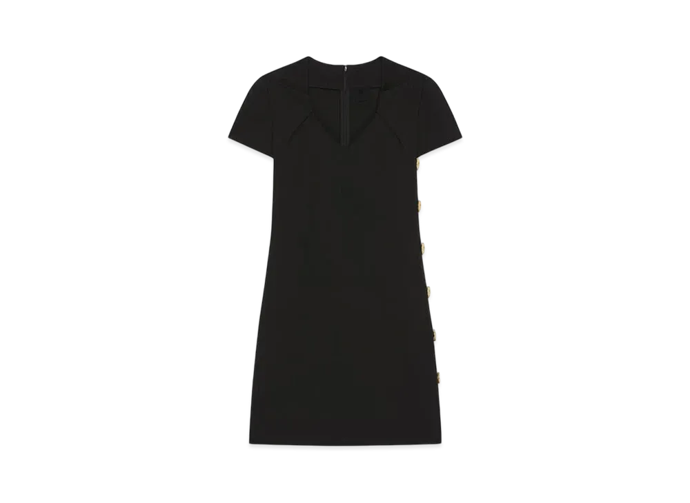 GIVENCHY Dress In Punto Milano With Buttons "Black"