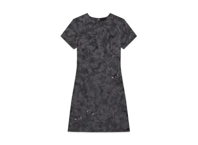 GIVENCHY Dress In Cat Jacquard "Charcoal"