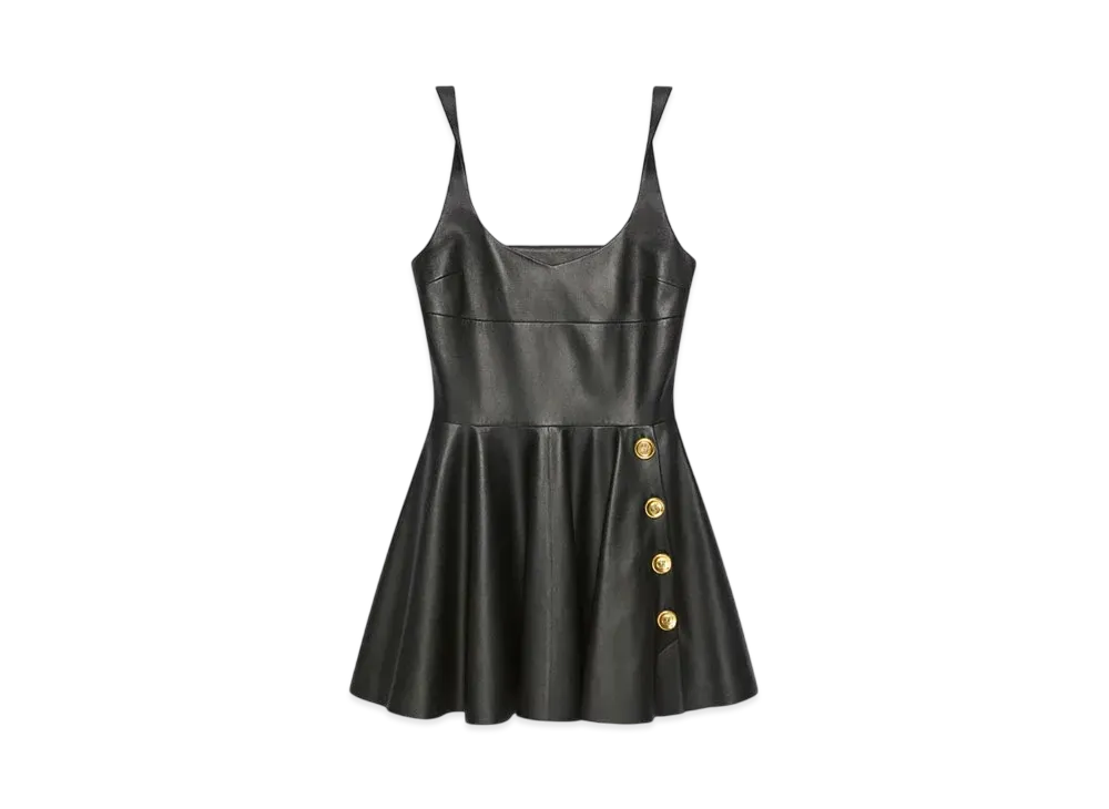 GIVENCHY Dress In Nappa Leather With Twisted Straps "Black"