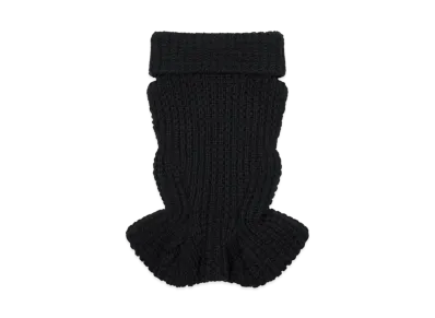 GIVENCHY Slim Fit Peplum Top In Waffle Wool "Black"