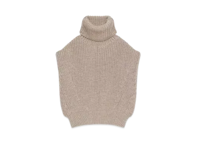 GIVENCHY Sleeveless Turtleneck Sweater In Wool "Beige"