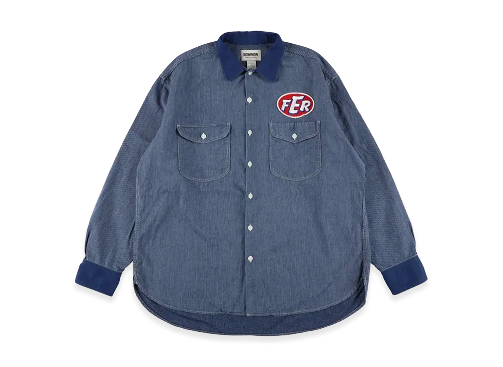BOW WOW Fer Gritgear Shirt Aged "Indigo Stripe"