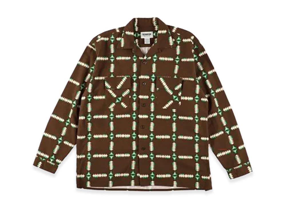 BOW WOW Navajo Print Flannel Shirt "Brown"