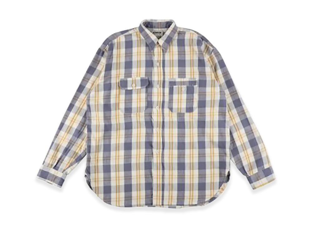 BOW WOW Unique Pocket Checked Flannel Shirt "Yellow/Blue"