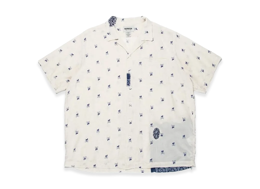 BOW WOW Weathervane Bandana Remade Shirt "O. Beige/Navy"