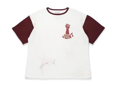 BOW WOW Joint Ribbed SS CS Aging "White/Burgundy"