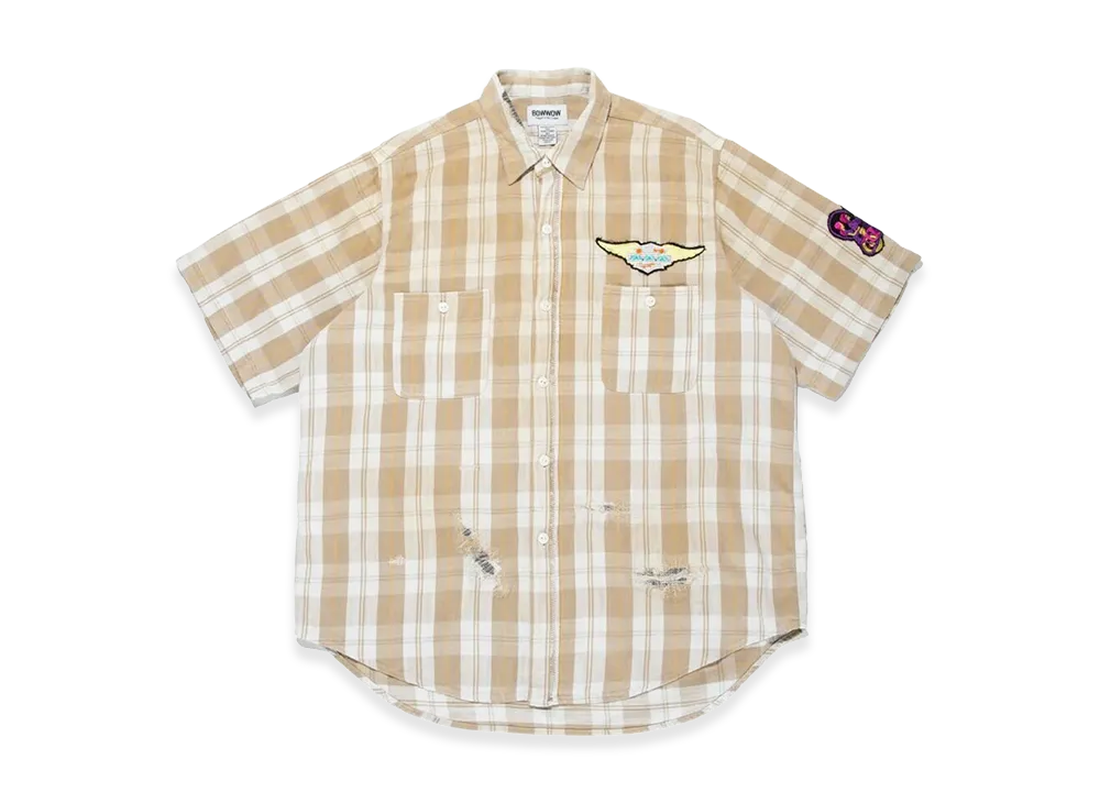 BOW WOW Eliminators S/S Flannel Shirt "Beige"