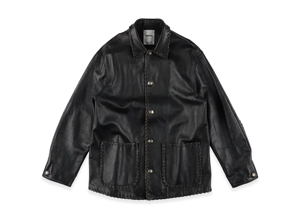 BOW WOW Braided Leather Coverall "Black"