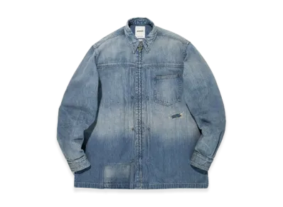 BOW WOW Denim Zip Work Shirt Jacket "Indigo"