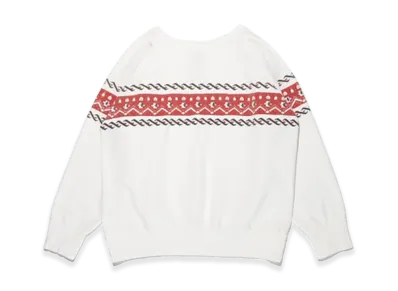 BOW WOW Cross Printed Sweatshirt "White/Red"